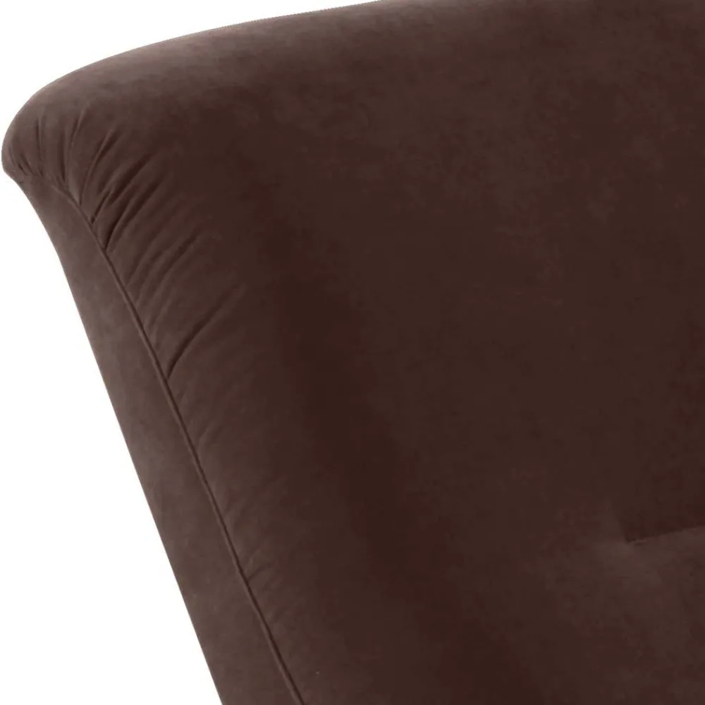 Wohnen Sessel<Velours Sessel in Braun mit Nussbaumfarben - Vastonia
