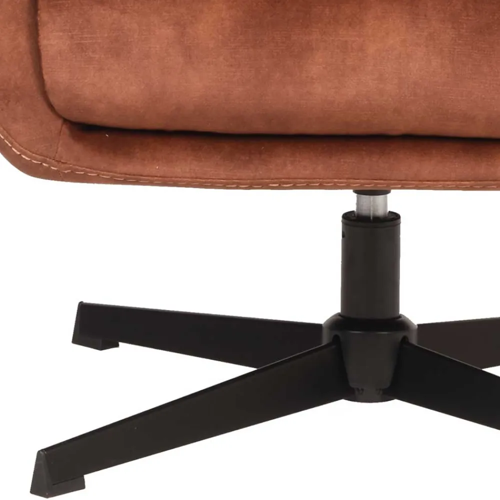 Wohnen Sessel<Velours TV Sessel in Rost Braun - Vuluza
