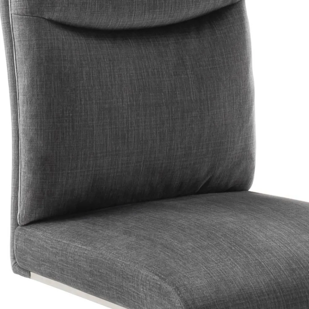 Wohnen Sessel<Velours-Freischwinger in Anthrazit - Vioriga (2er Set)