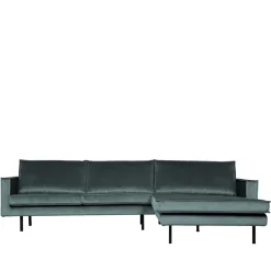 Wohnen Sofas<Velvet Polsterecke in Petrol & Schwarz - Fledos
