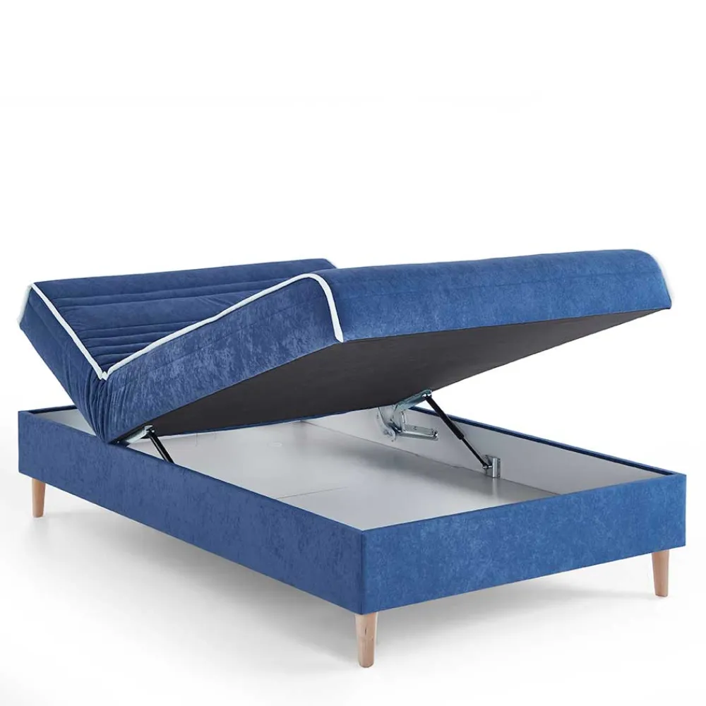Wohnen Betten<Verstellbare Daybed Polsterliege in Blau Samt - Blackbird