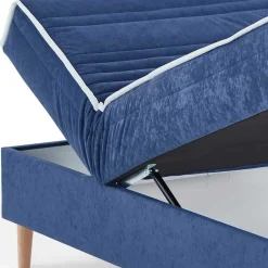 Wohnen Betten<Verstellbare Daybed Polsterliege in Blau Samt - Blackbird