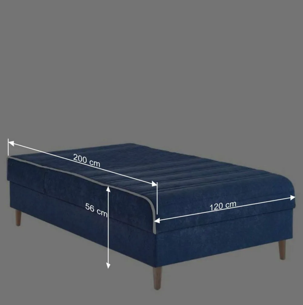 Wohnen Betten<Verstellbare Daybed Polsterliege in Blau Samt - Blackbird