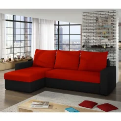 Wohnen Sofas<Verwandlungssofa in Rot und Schwarz - Capreran