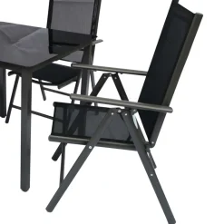 Wohnen Sitzgruppe<Vier Hochlehner & Gartentisch Set - Cadiz (fünfteilig)