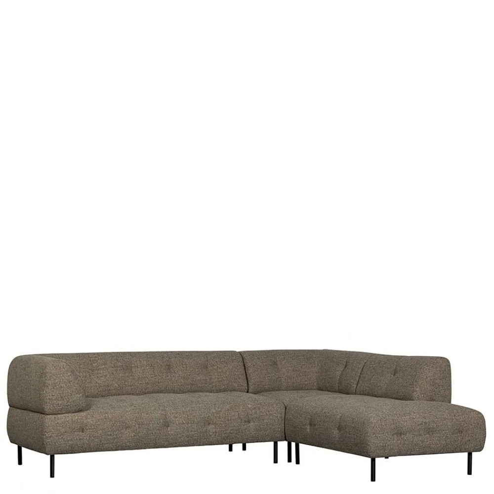 Wohnen Sofas<Viersitzer Ecksofa in Dunkelbraun - Marus