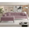 Wohnen Sofas<Viersitzer Funktionssofa in Hellrosa - Tribial