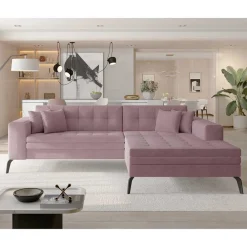 Wohnen Sofas<Viersitzer Funktionssofa in Hellrosa - Tribial