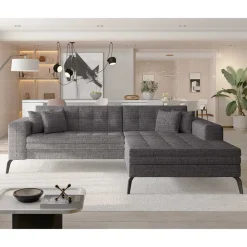 Wohnen Sofas<Viersitzer Sofaecke in Beigegrau - Javolena