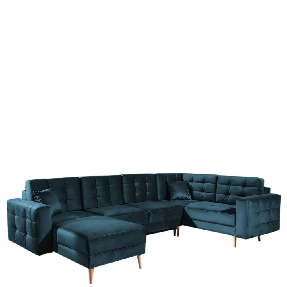 Wohnen Sofas<Viersitzer Wohnzimmer Schlafcouch in Dunkelblau - Mauritius