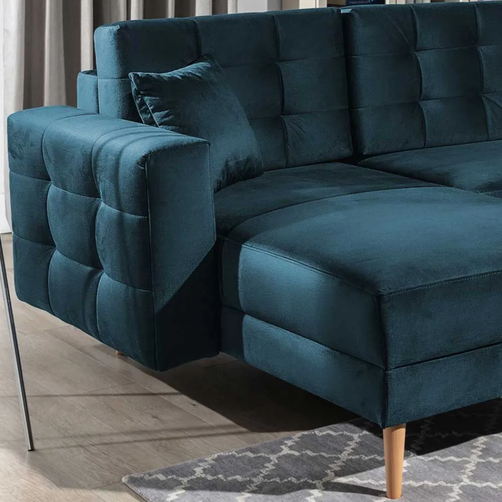 Wohnen Sofas<Viersitzer Wohnzimmer Schlafcouch in Dunkelblau - Mauritius