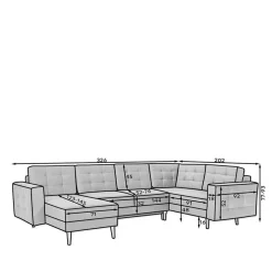 Wohnen Sofas<Viersitzer Wohnzimmer Schlafcouch in Dunkelblau - Mauritius