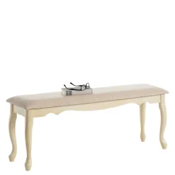 Wohnen Sitzbank<Vintage Design Esstischbank in Creme - Lesnoa