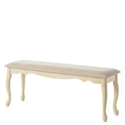 Wohnen Sitzbank<Vintage Design Esstischbank in Creme - Lesnoa