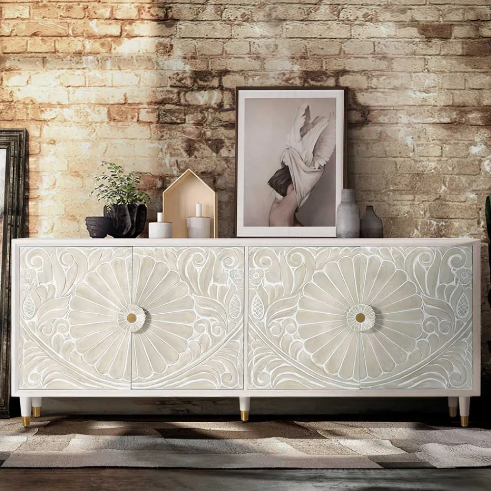 Wohnen Sideboards<Vintage Design Sideboard aus Mango Massivholz - Triboot