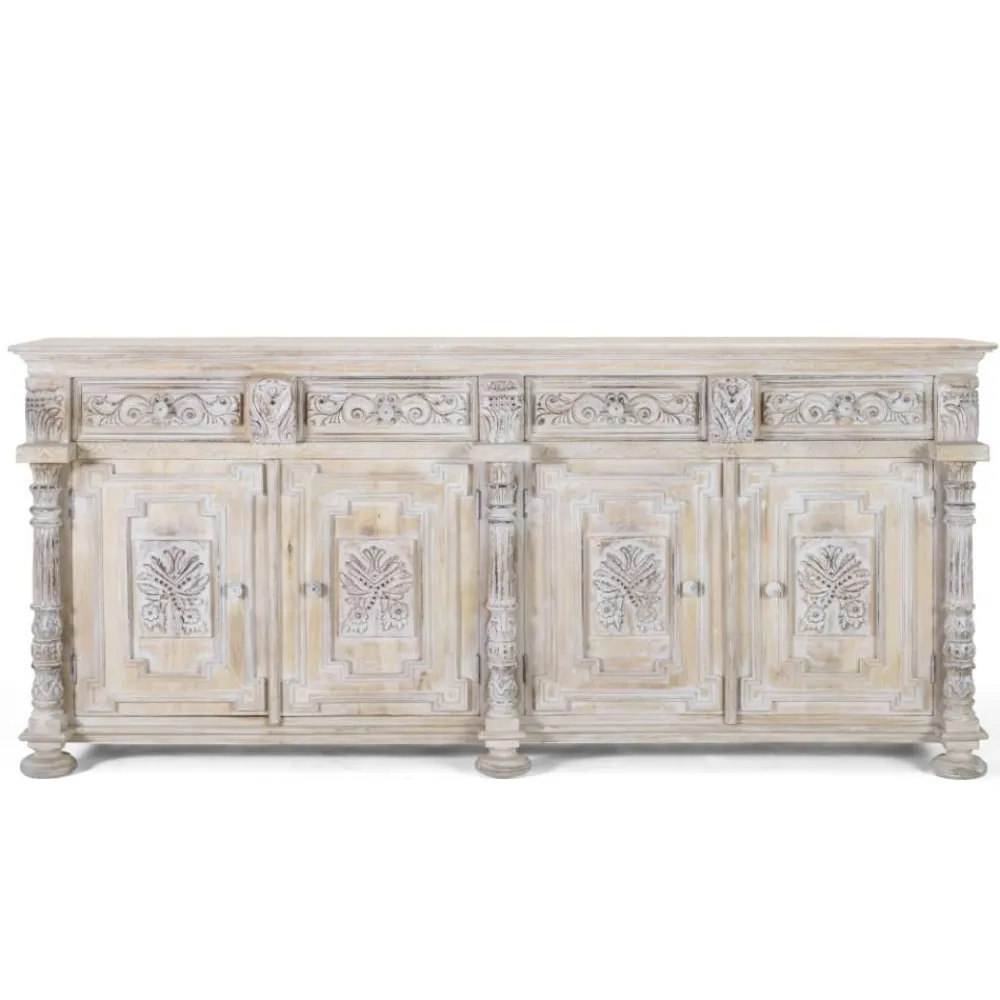 Wohnen Sideboards<Vintage Design Sideboard in Holz White Wash - Cionga