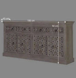 Wohnen Sideboards<Vintage Design Sideboard in White Wash - Uladan