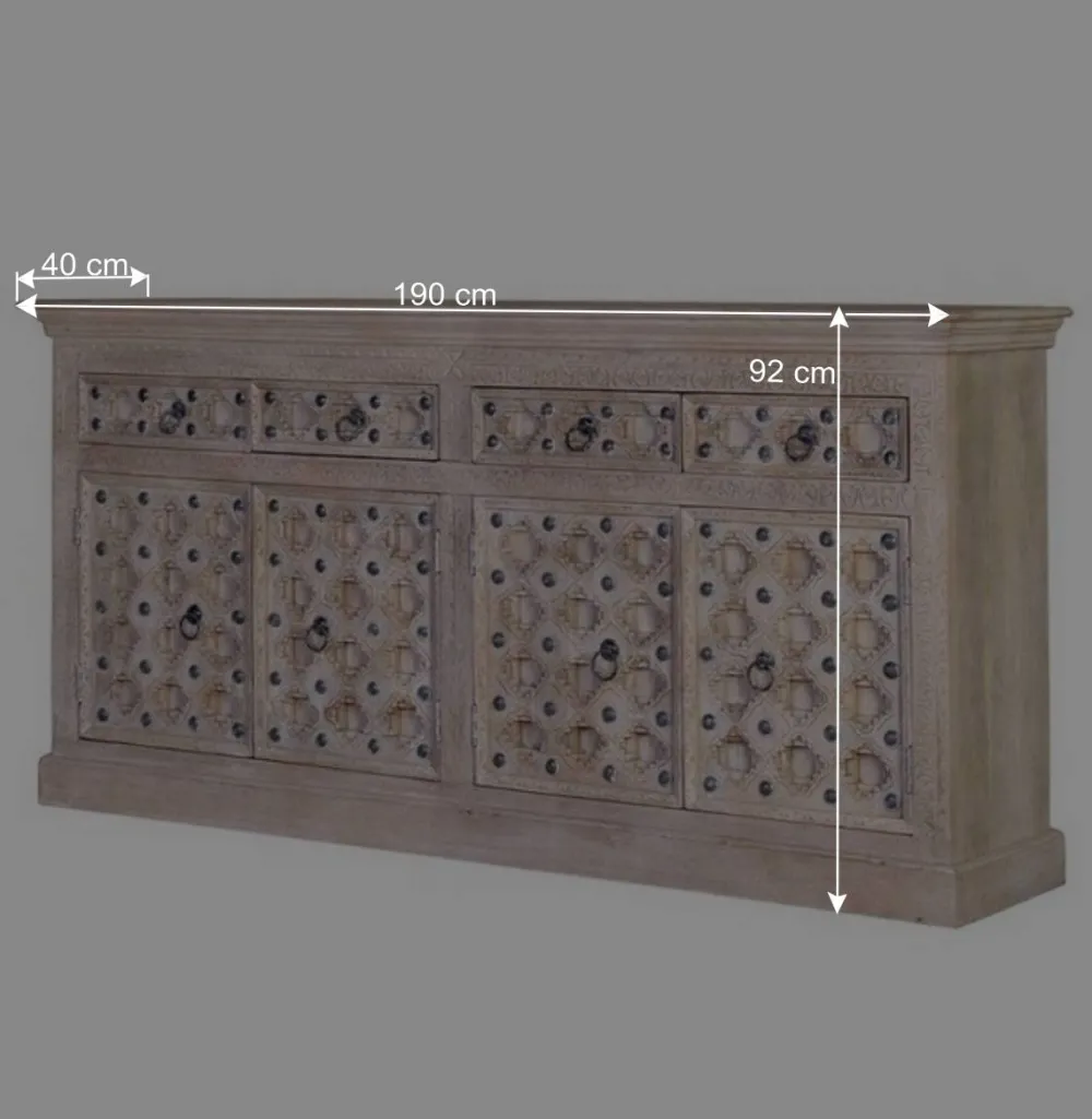 Wohnen Sideboards<Vintage Design Sideboard in White Wash - Uladan