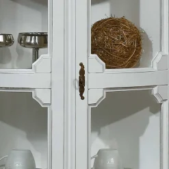 Wohnen Vitrinen<Vintage Eckvitrine in Weiß - Zarinas