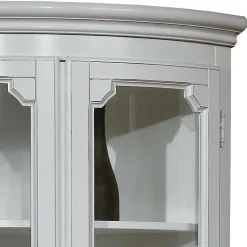 Wohnen Vitrinen<Vintage Eckvitrine in Weiß - Zarinas