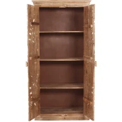 Wohnen Garderoben<Vintage Flurmöbel aus Holz Sandfarben - Runiasa (sechsteilig)