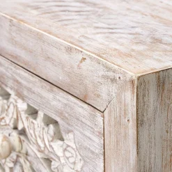 Wohnen Kommoden<Vintage Hochkommode aus Mangoholz White Wash - Fudorus