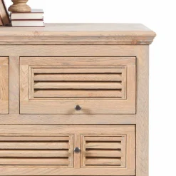 Wohnen Kommoden<Vintage Kommode mit Lamellen Front Taunton aus Eiche teilmassiv