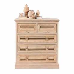 Wohnen Kommoden<Vintage Kommode mit Lamellen Front Taunton aus Eiche teilmassiv