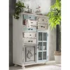 Wohnen Highboards<Vintage Landhaus Highboard - romantisch - Sacons