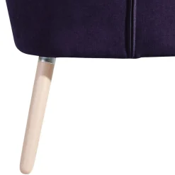 Wohnen Sessel<Vintage Look Sessel in Violett Velours - Casir
