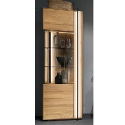 Wohnen Vitrinen|Schränke<Vitrine aus Asteiche Massivholz - Slaraduva