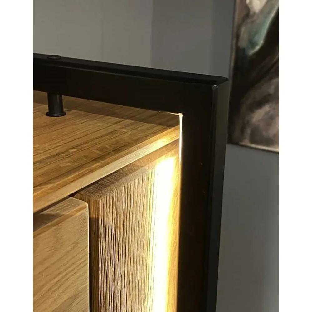 Wohnen Vitrinen|Schränke<Vitrine aus Asteiche Massivholz - Slaraduva