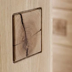 Wohnen Vitrinen<Vitrine in 60cm Breite Pontros Eiche Bianco teilmassiv