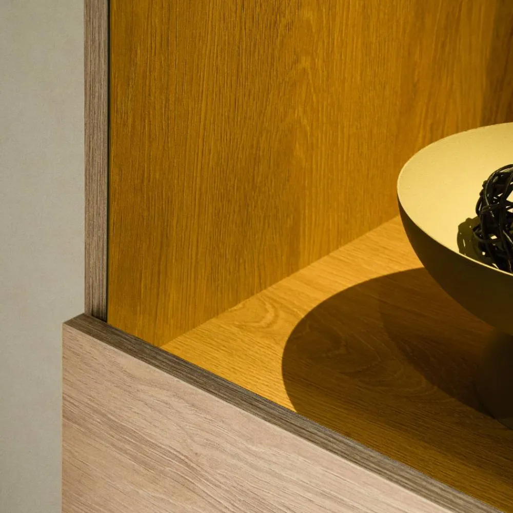 Wohnen Vitrinen<Vitrine in Eiche Stone Holzoptik - Jaskin