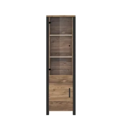 Wohnen Vitrinen<Vitrine in Fichte verwittert Dekor - Simeona