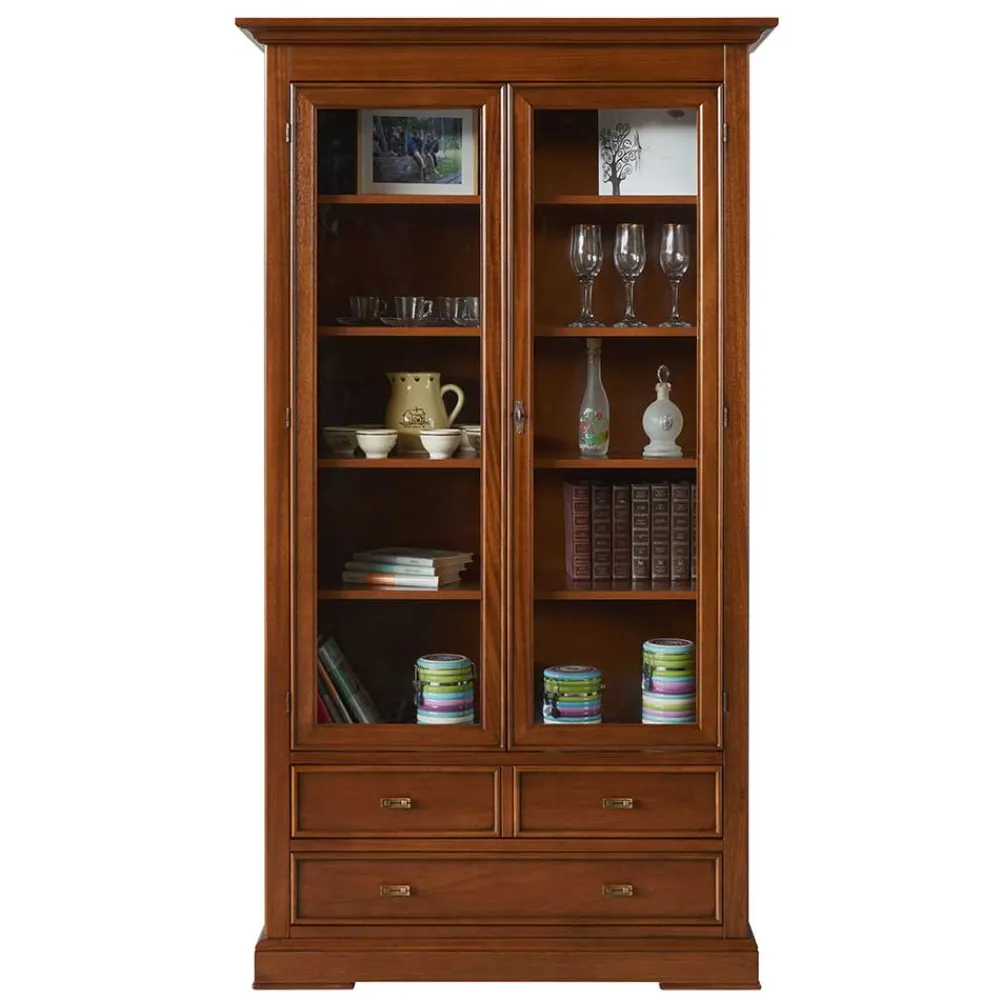 Wohnen Vitrinen<Vitrine in Walnuss Braun - Istefanio