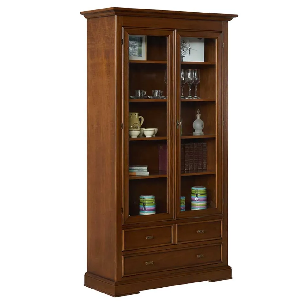 Wohnen Vitrinen<Vitrine in Walnuss Braun - Istefanio