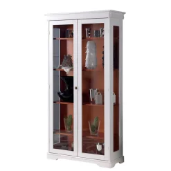 Wohnen Vitrinen<Vitrine in Weiß und Nussbaum - Zarinas