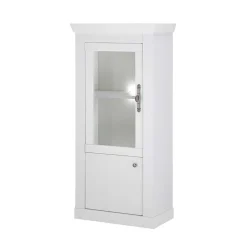Wohnen Vitrinen<Vitrine in weißer Holzoptik Pinie - Liancos