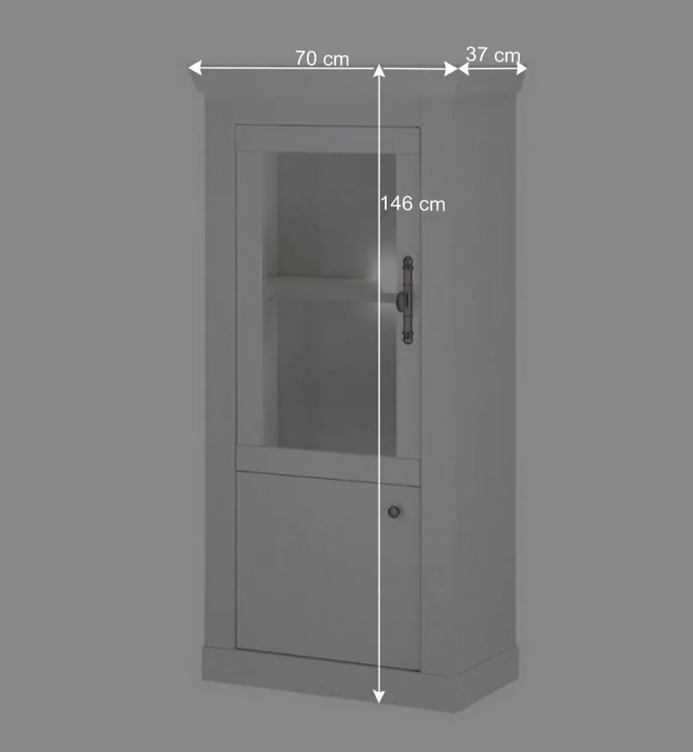 Wohnen Vitrinen<Vitrine in weißer Holzoptik Pinie - Liancos