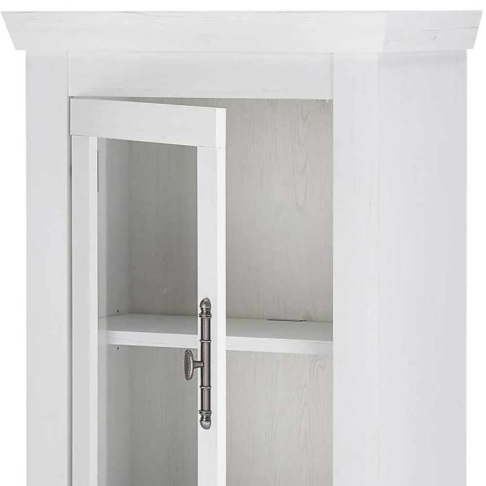 Wohnen Vitrinen<Vitrine in weißer Holzoptik Pinie - Liancos