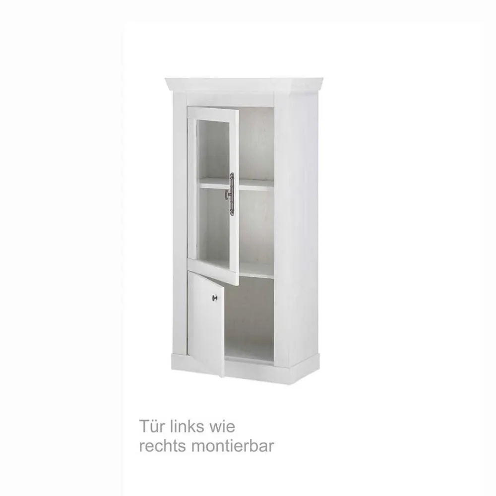 Wohnen Vitrinen<Vitrine in weißer Holzoptik Pinie - Liancos