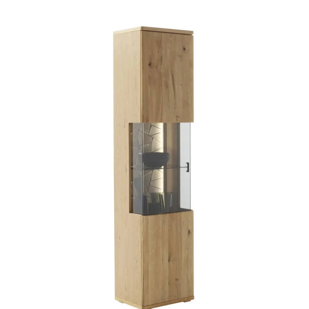 Wohnen Vitrinen<Vitrine in Wildeiche teilmassiv - Dagmy