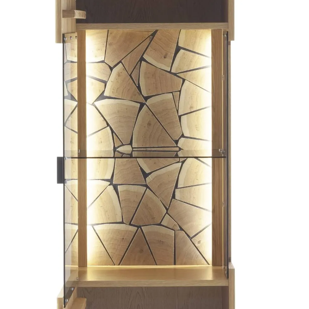 Wohnen Vitrinen<Vitrine in Wildeiche teilmassiv - Dagmy