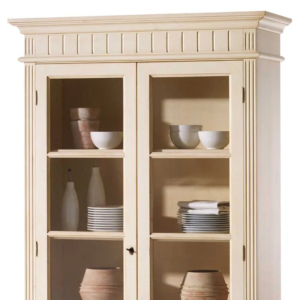 Wohnen Vitrinen<Vitrine Kulyna in Creme Vintage