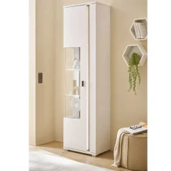Wohnen Vitrinen<Vitrine mit LED Licht und Metallgriff - Racelyn