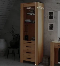 Wohnen Vitrinen|Schränke<Vitrine Mosniak aus Kernbuche Massivholz