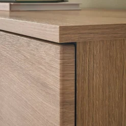 Wohnen Kommoden<Vitrinen-Highboard in Eiche Holzoptik - Brocus