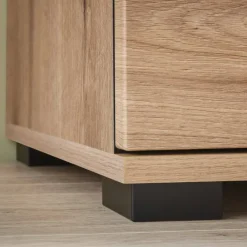 Wohnen Kommoden<Vitrinen-Highboard in Eiche Holzoptik - Brocus