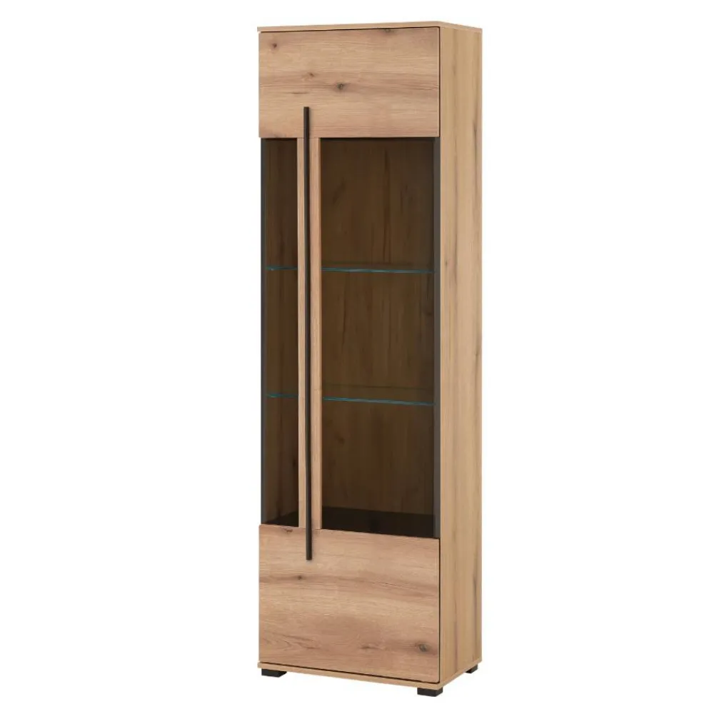Wohnen Wohnwände<Vitrinenkombination und Wandboard Set - Brocus (vierteilig)